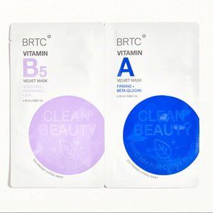 🌈4/$20 BRTC Vitamin B5 Velvet Mask & Vitamin A Velvet Mask Duo Full Size x2